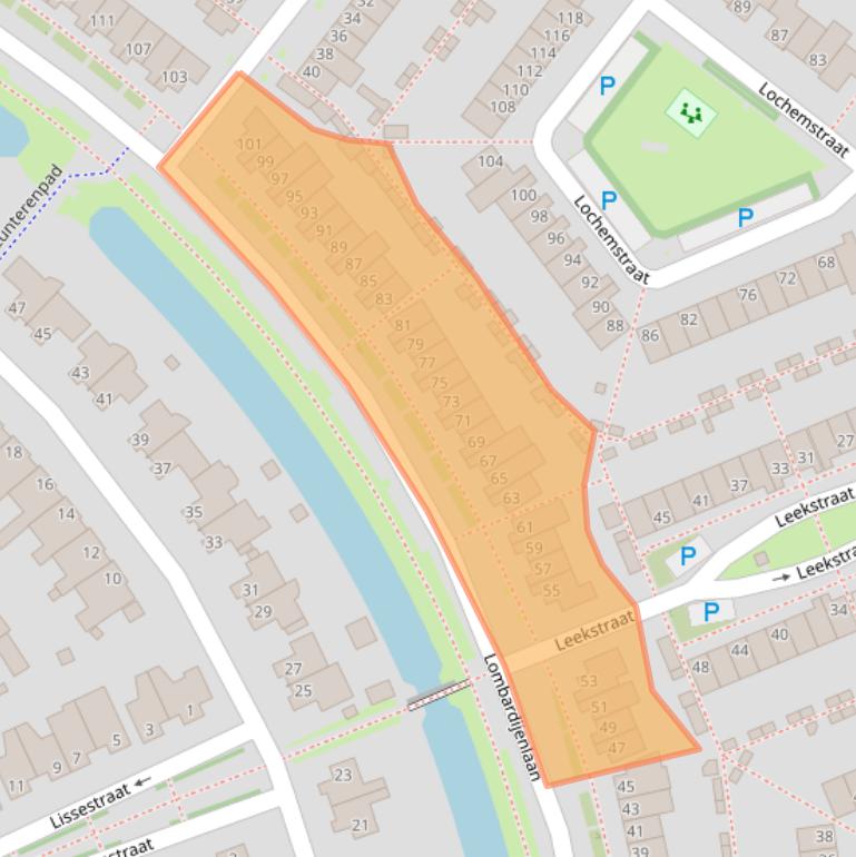 Kaart van postcodegebied 5045WK.
