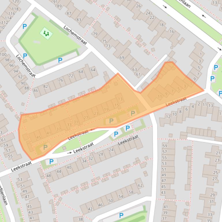 Kaart van postcodegebied 5045XA.