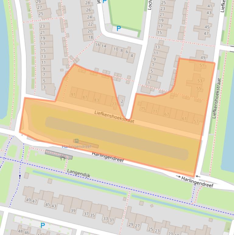 Kaart van postcodegebied 5045XD.