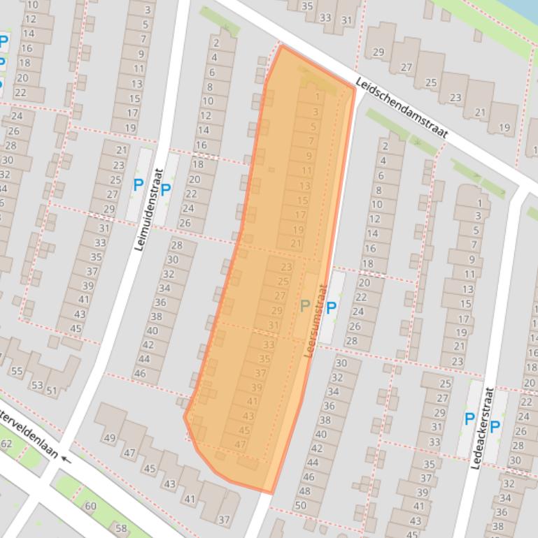 Kaart van postcodegebied 5045ZC.