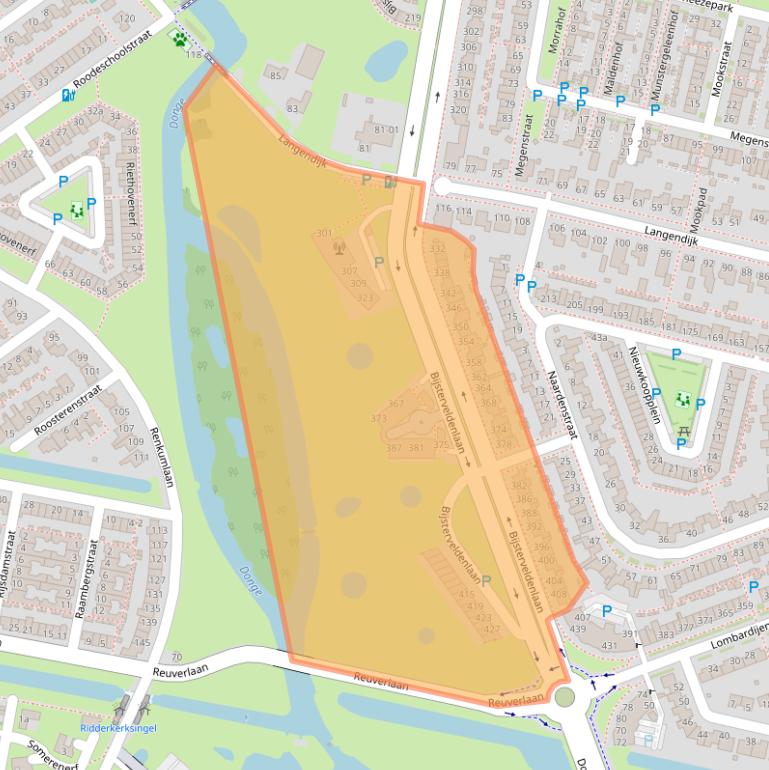 Kaart van postcodegebied 5045ZR.