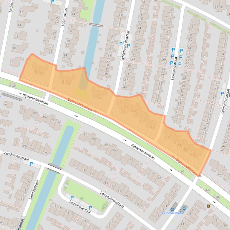 Kaart van postcodegebied 5045ZX.