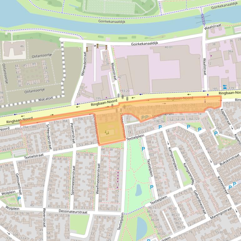 Kaart van postcodegebied 5046AE.