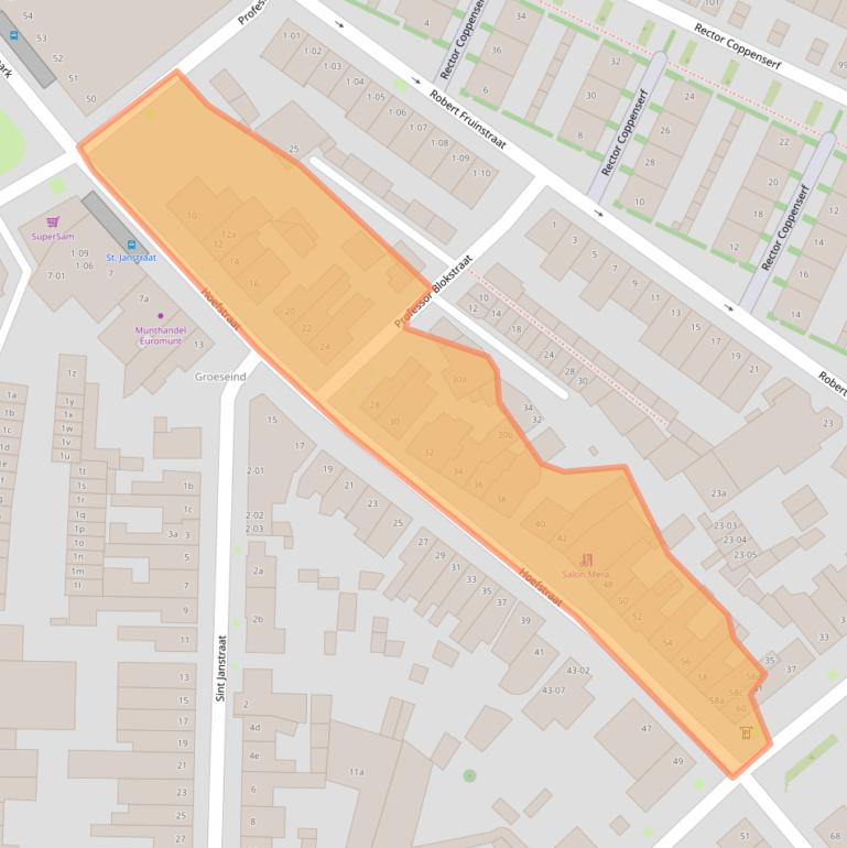 Kaart van postcodegebied 5046BB.