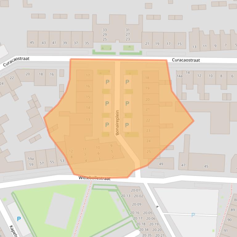 Kaart van postcodegebied 5046CG.