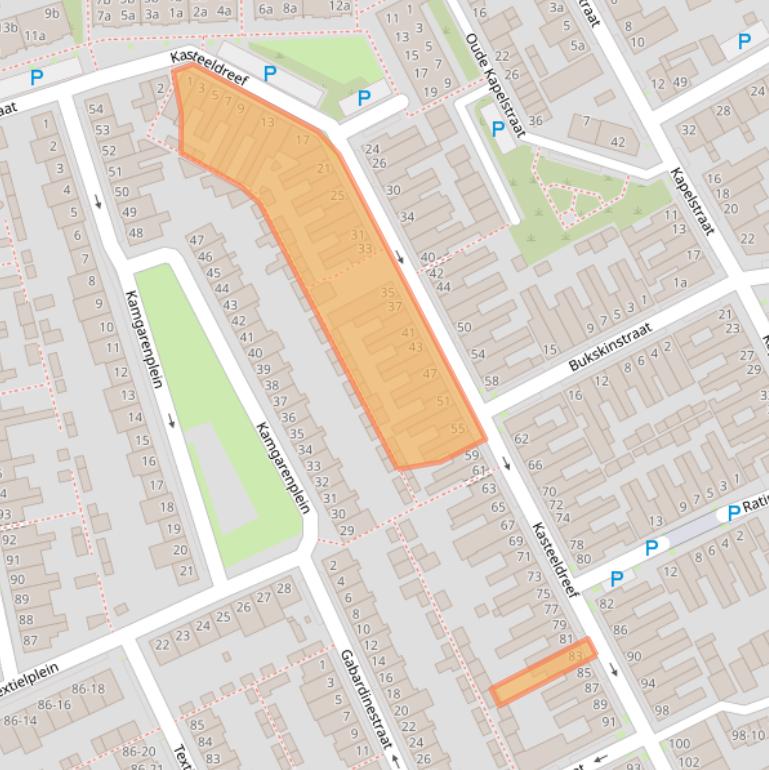 Kaart van postcodegebied 5046CR.