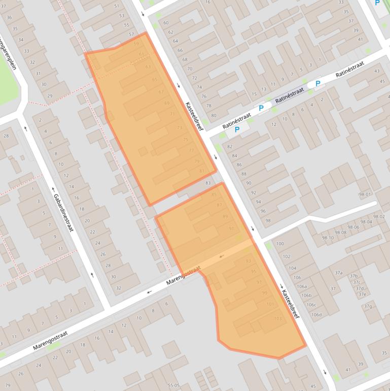 Kaart van postcodegebied 5046CS.