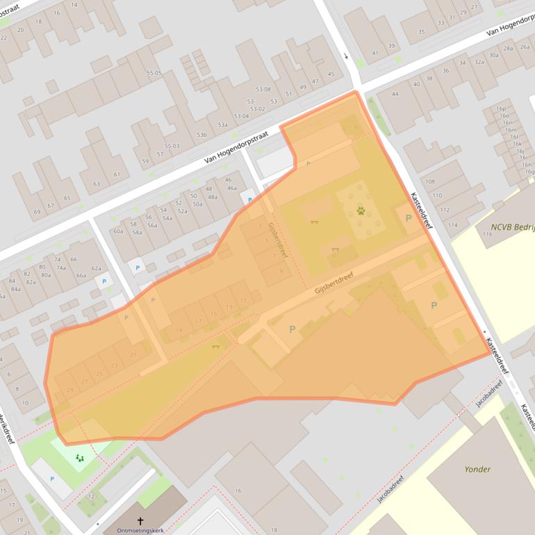 Kaart van postcodegebied 5046CZ.