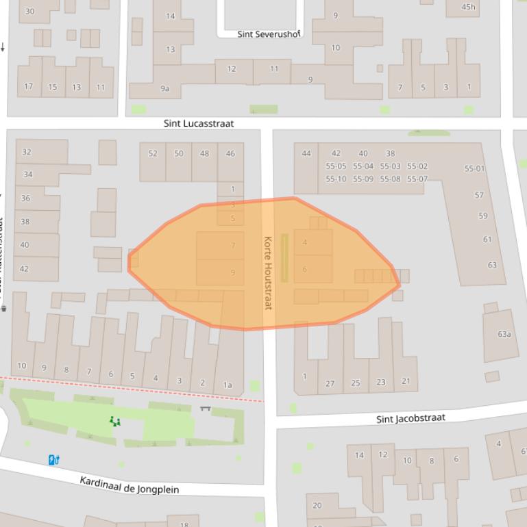 Kaart van postcodegebied 5046DD.