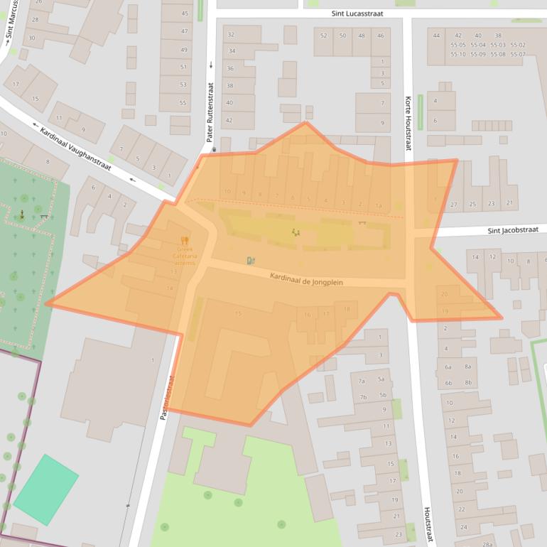 Kaart van postcodegebied 5046DE.