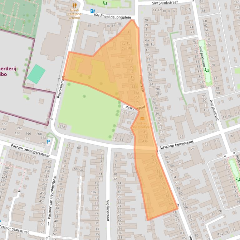 Kaart van postcodegebied 5046DH.