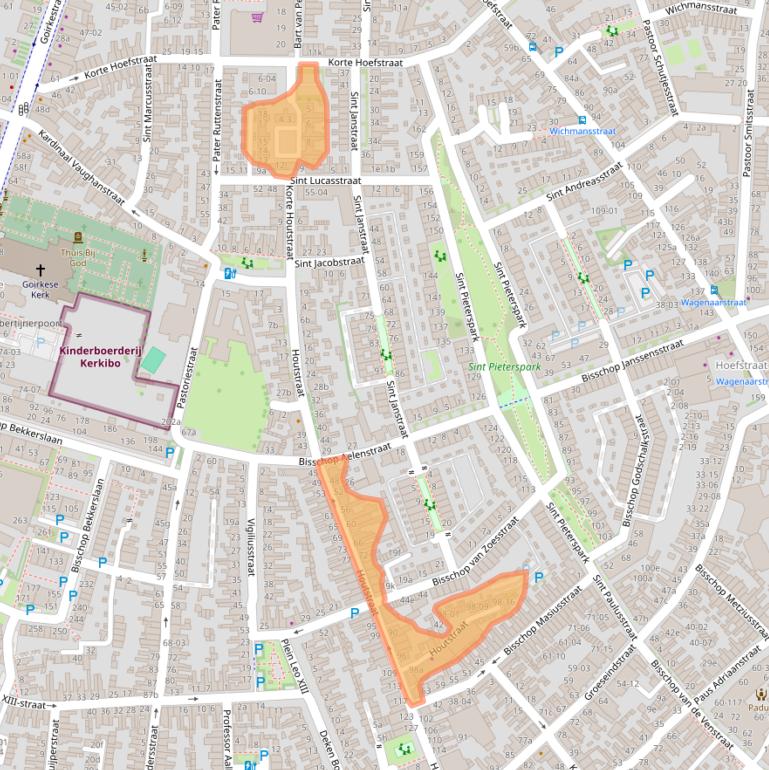 Kaart van postcodegebied 5046DL.