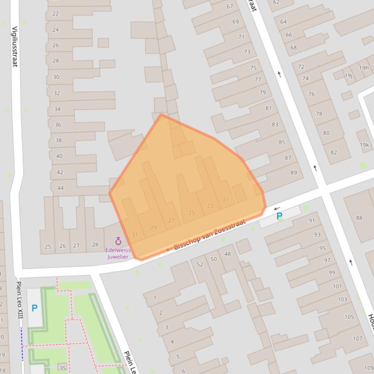 Kaart van postcodegebied 5046EC.