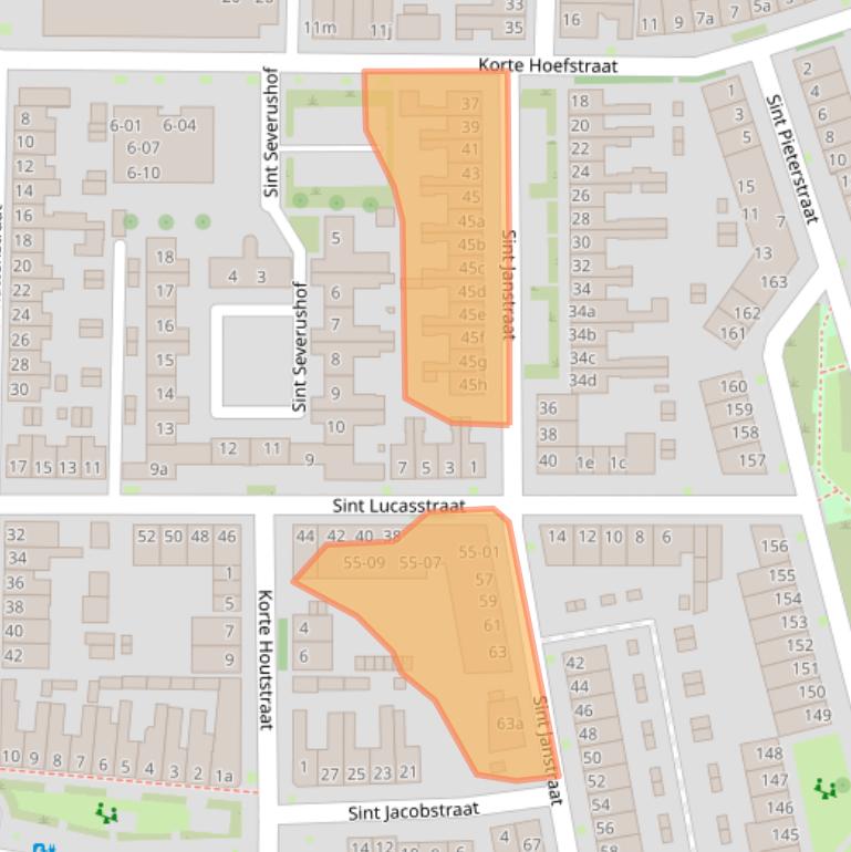 Kaart van postcodegebied 5046EE.