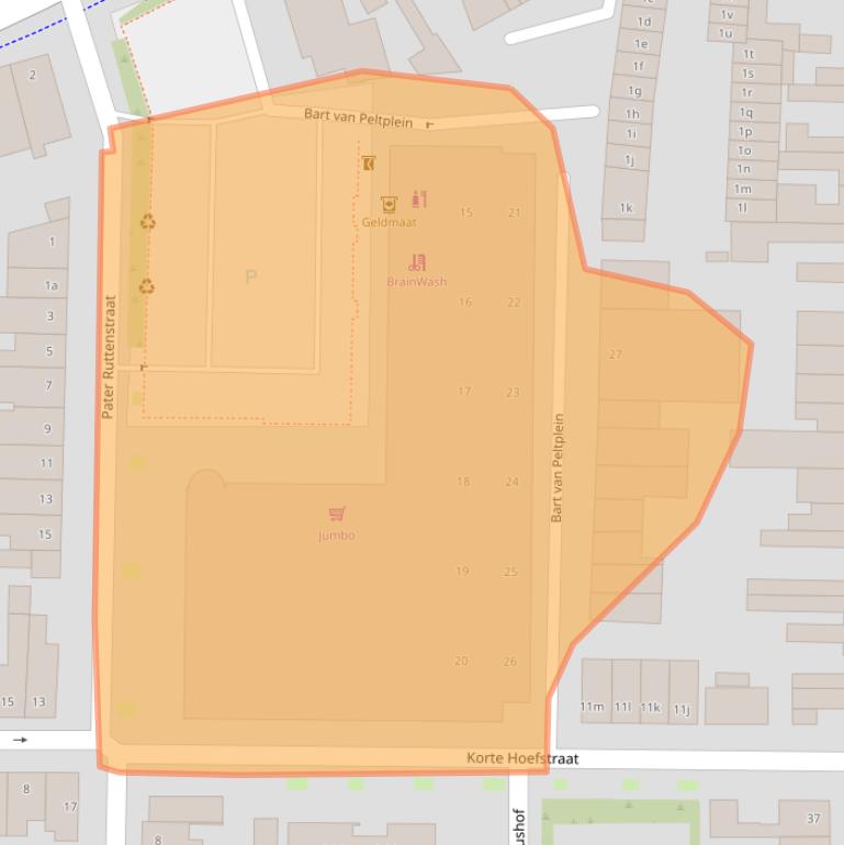 Kaart van postcodegebied 5046GA.