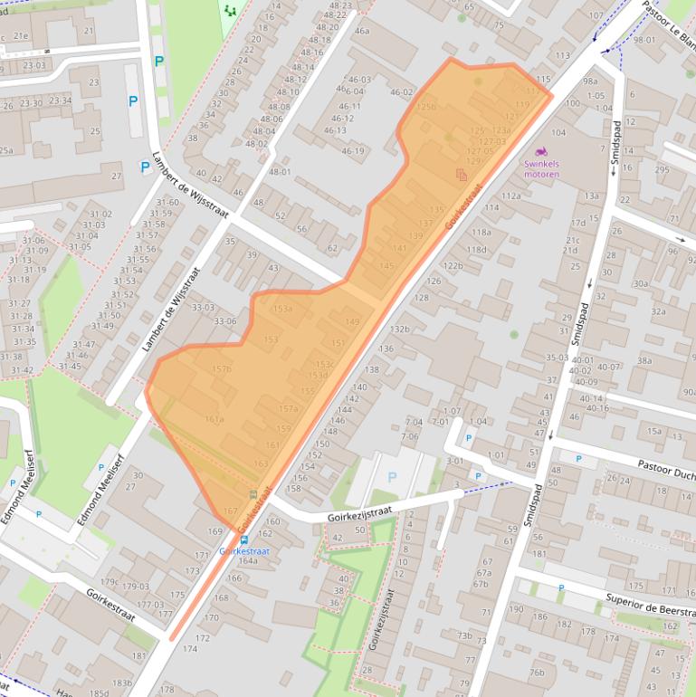 Kaart van postcodegebied 5046GG.