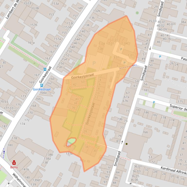 Kaart van postcodegebied 5046GS.