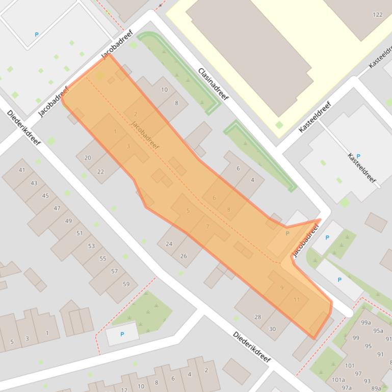 Kaart van postcodegebied 5046GX.