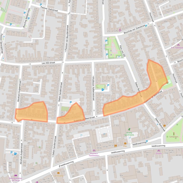 Kaart van postcodegebied 5046HA.