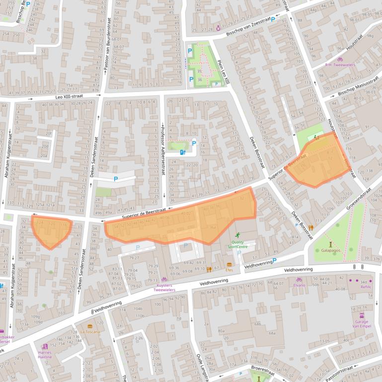 Kaart van postcodegebied 5046HC.