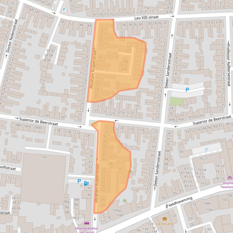 Kaart van postcodegebied 5046HN.
