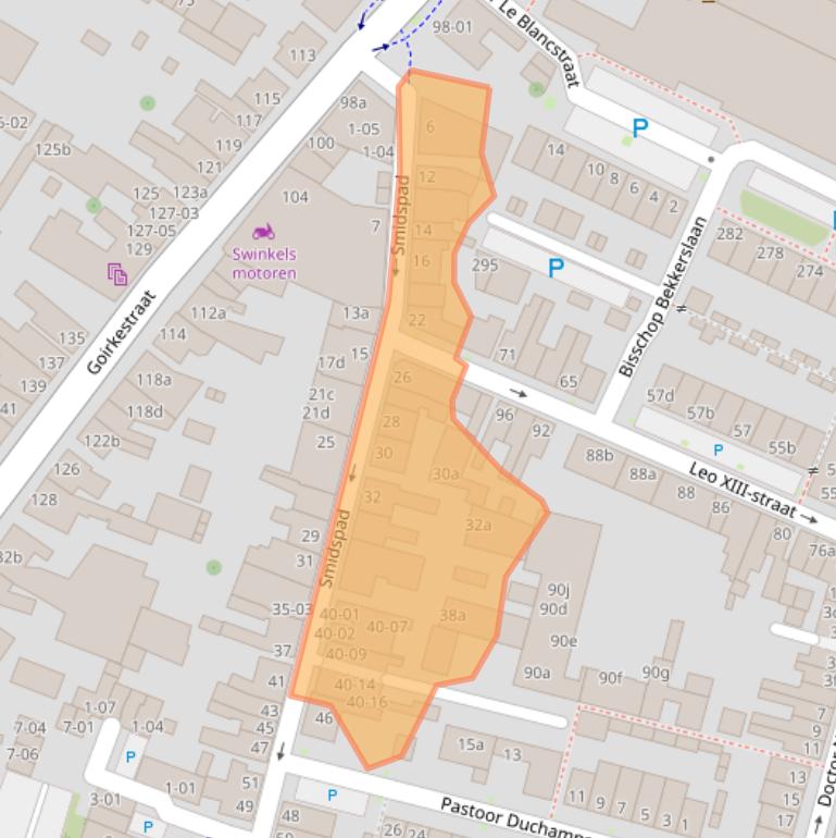 Kaart van postcodegebied 5046JC.
