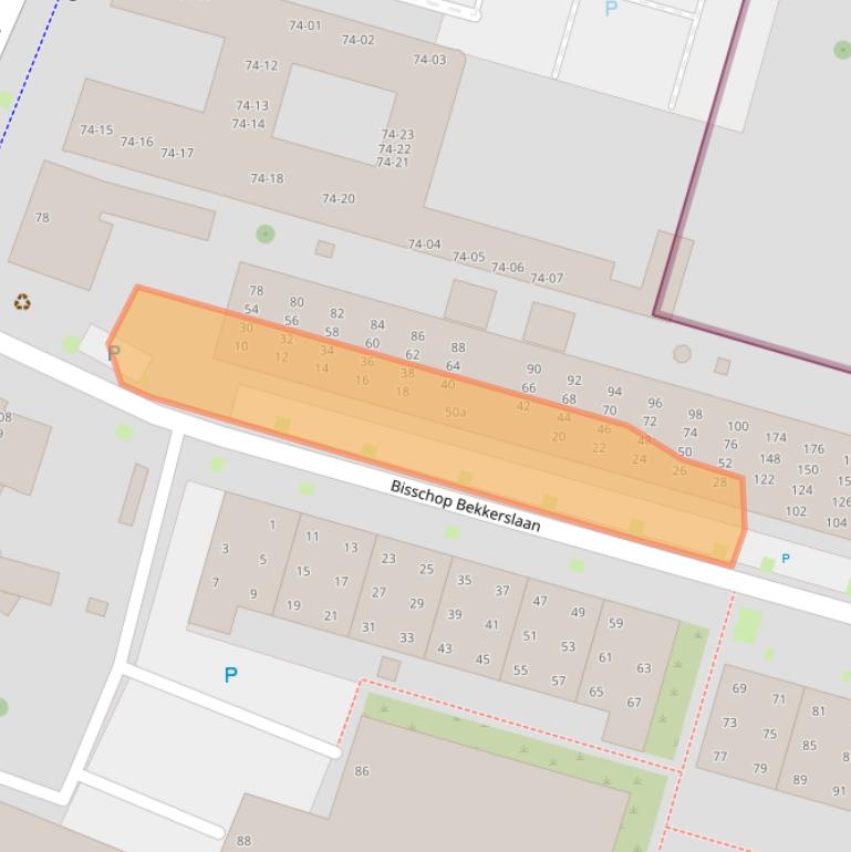 Kaart van postcodegebied 5046JE.
