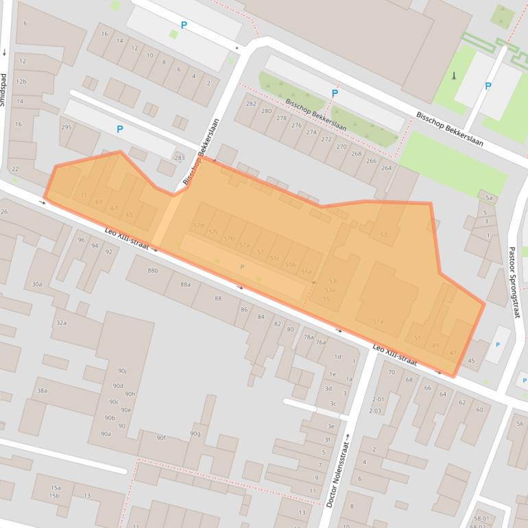 Kaart van postcodegebied 5046KH.