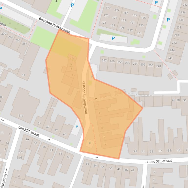 Kaart van postcodegebied 5046KM.