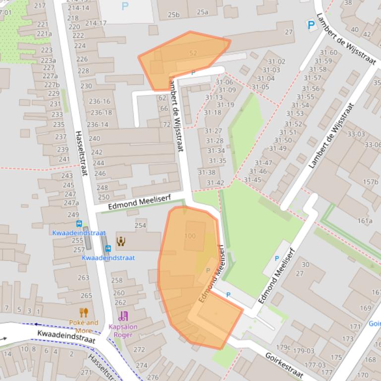 Kaart van postcodegebied 5046KZ.
