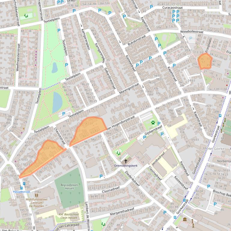 Kaart van postcodegebied 5046LC.