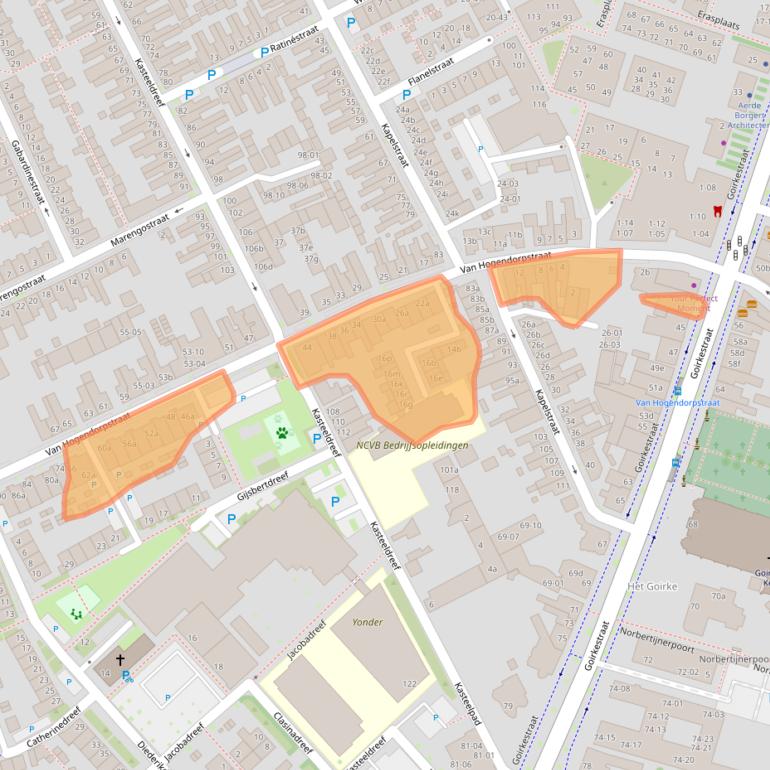 Kaart van postcodegebied 5046LD.