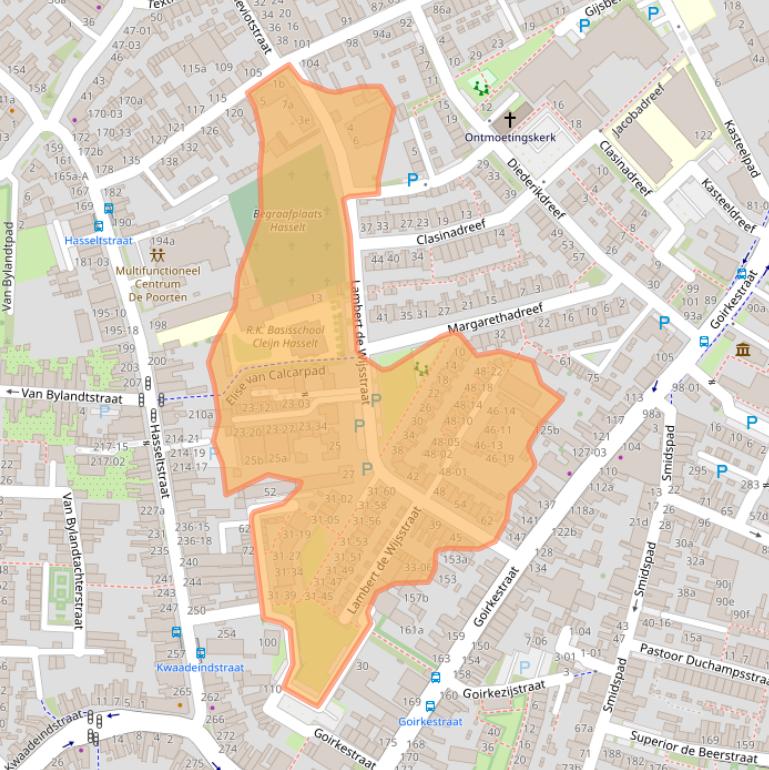 Kaart van postcodegebied 5046LG.