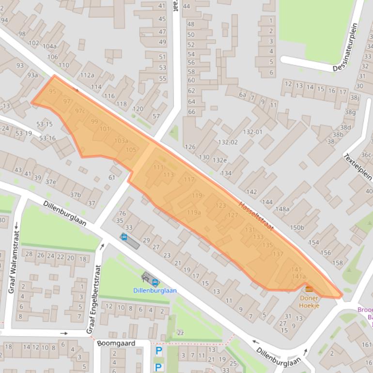 Kaart van postcodegebied 5046LJ.