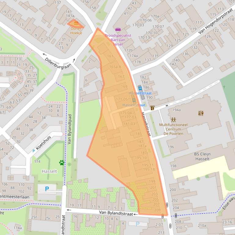 Kaart van postcodegebied 5046LK.