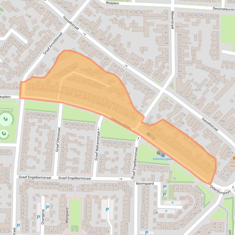 Kaart van postcodegebied 5046LT.