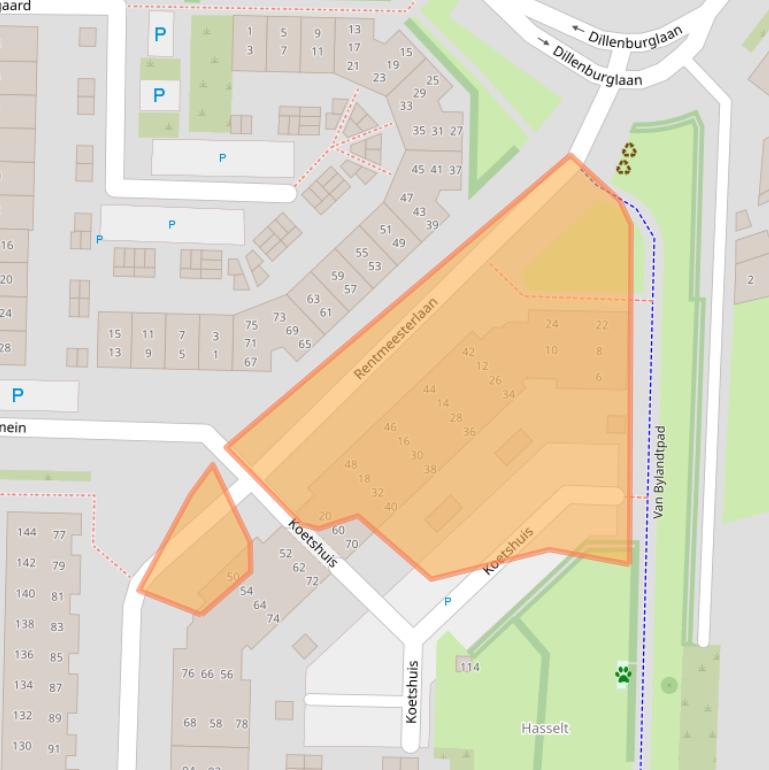 Kaart van postcodegebied 5046MJ.