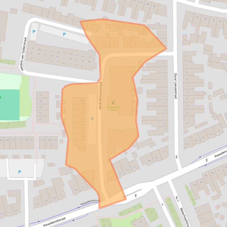Kaart van postcodegebied 5046NB.