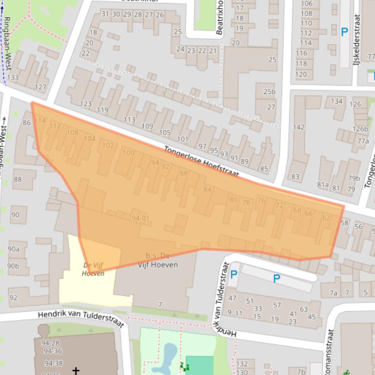 Kaart van postcodegebied 5046NJ.