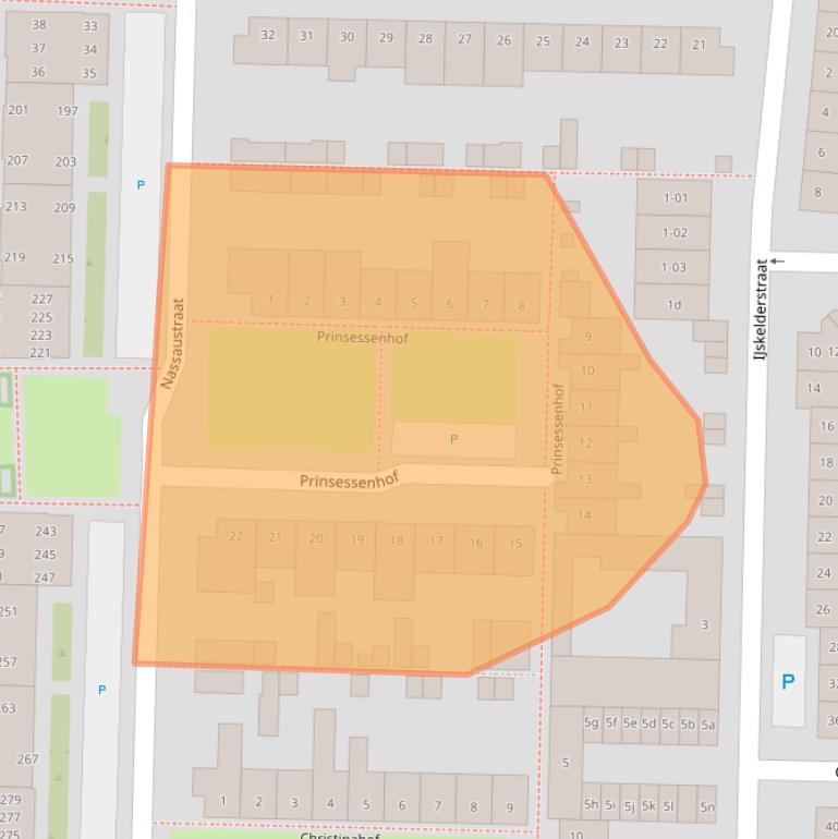 Kaart van postcodegebied 5046NR.