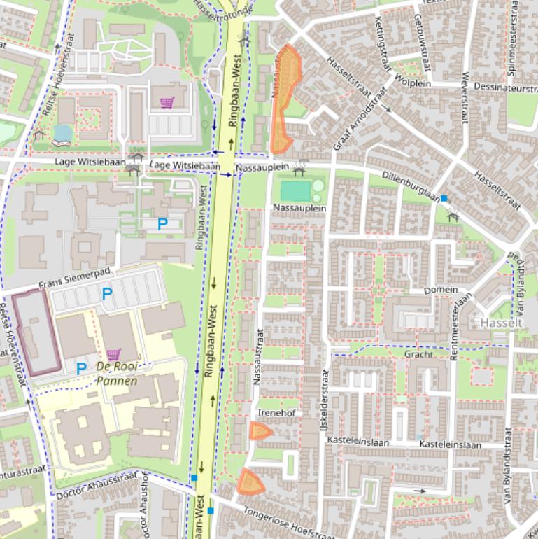 Kaart van postcodegebied 5046NZ.