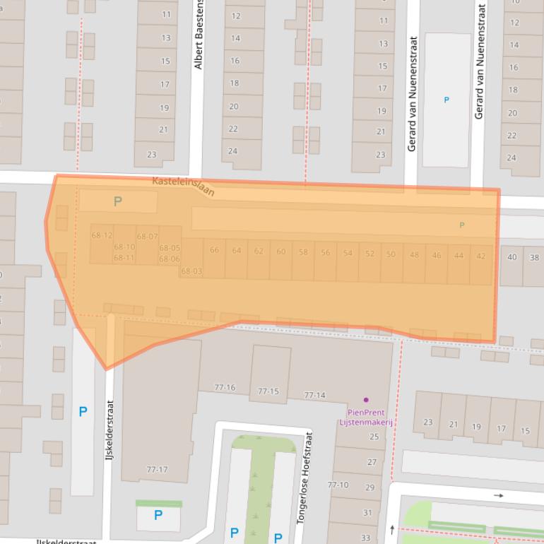 Kaart van postcodegebied 5046PS.
