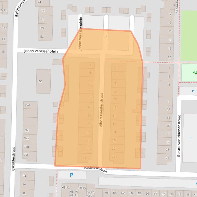 Kaart van postcodegebied 5046PT.