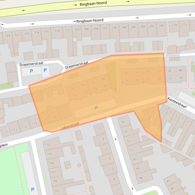 Kaart van postcodegebied 5046RG.