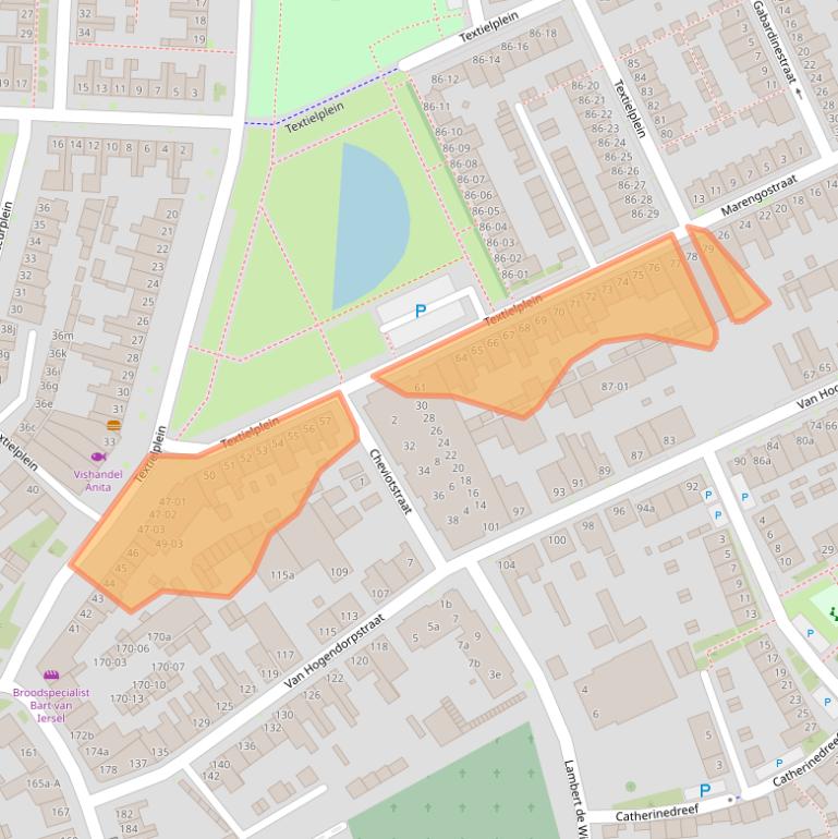 Kaart van postcodegebied 5046RK.