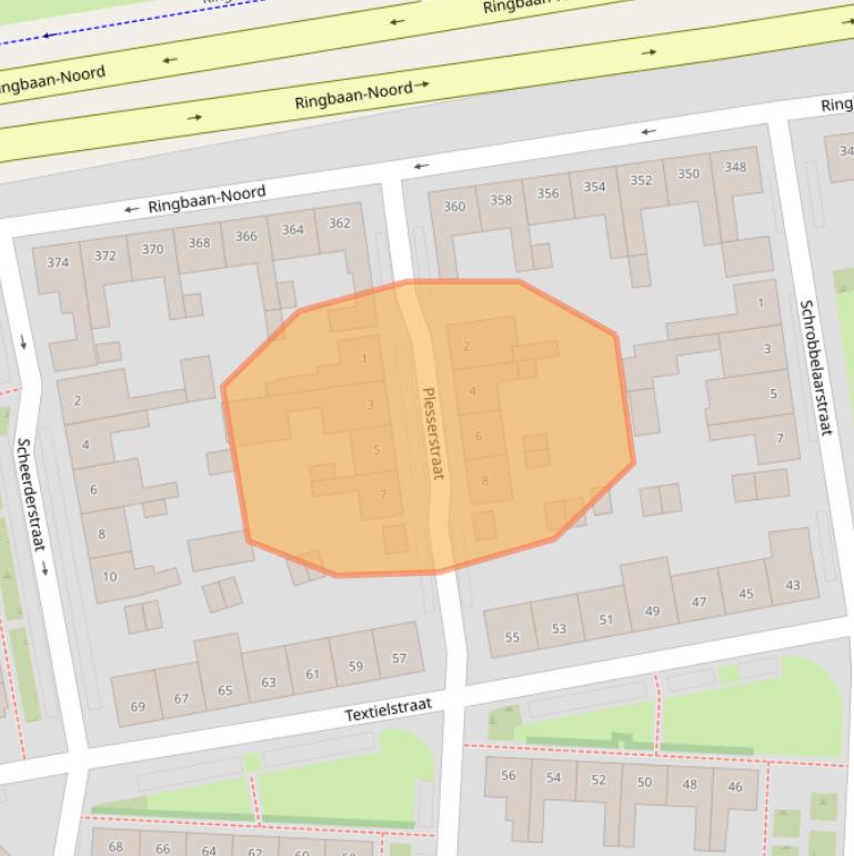 Kaart van postcodegebied 5046RP.
