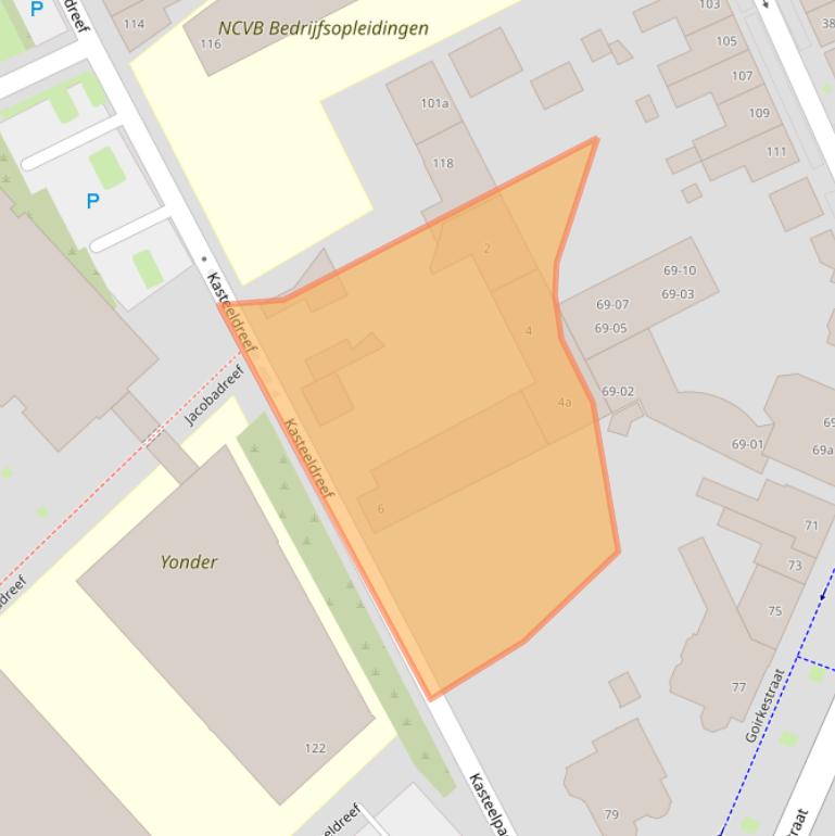 Kaart van postcodegebied 5046RW.