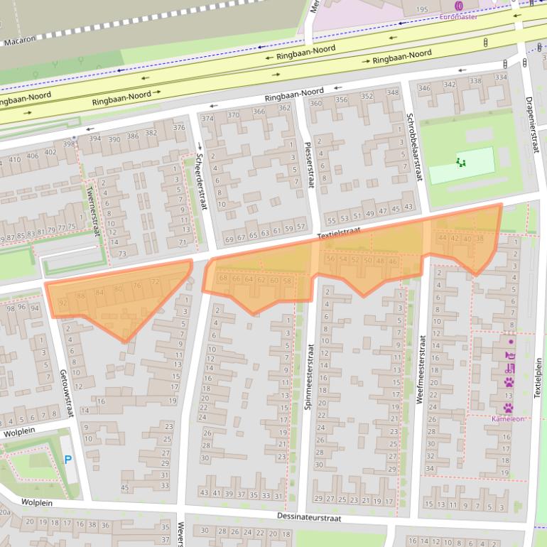 Kaart van postcodegebied 5046SE.