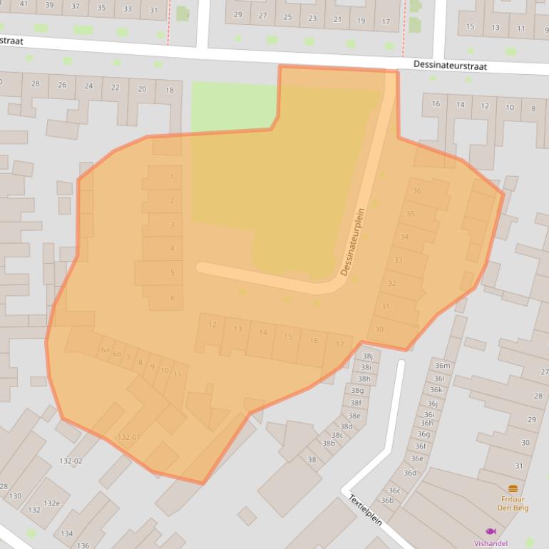 Kaart van postcodegebied 5046TA.