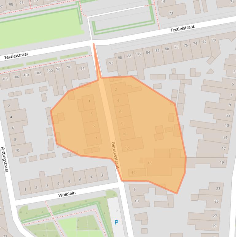 Kaart van postcodegebied 5046TL.